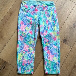 Lilly Pulitzer Luxletic Weekend Legging Yoga Crop Size Medium Colorful
